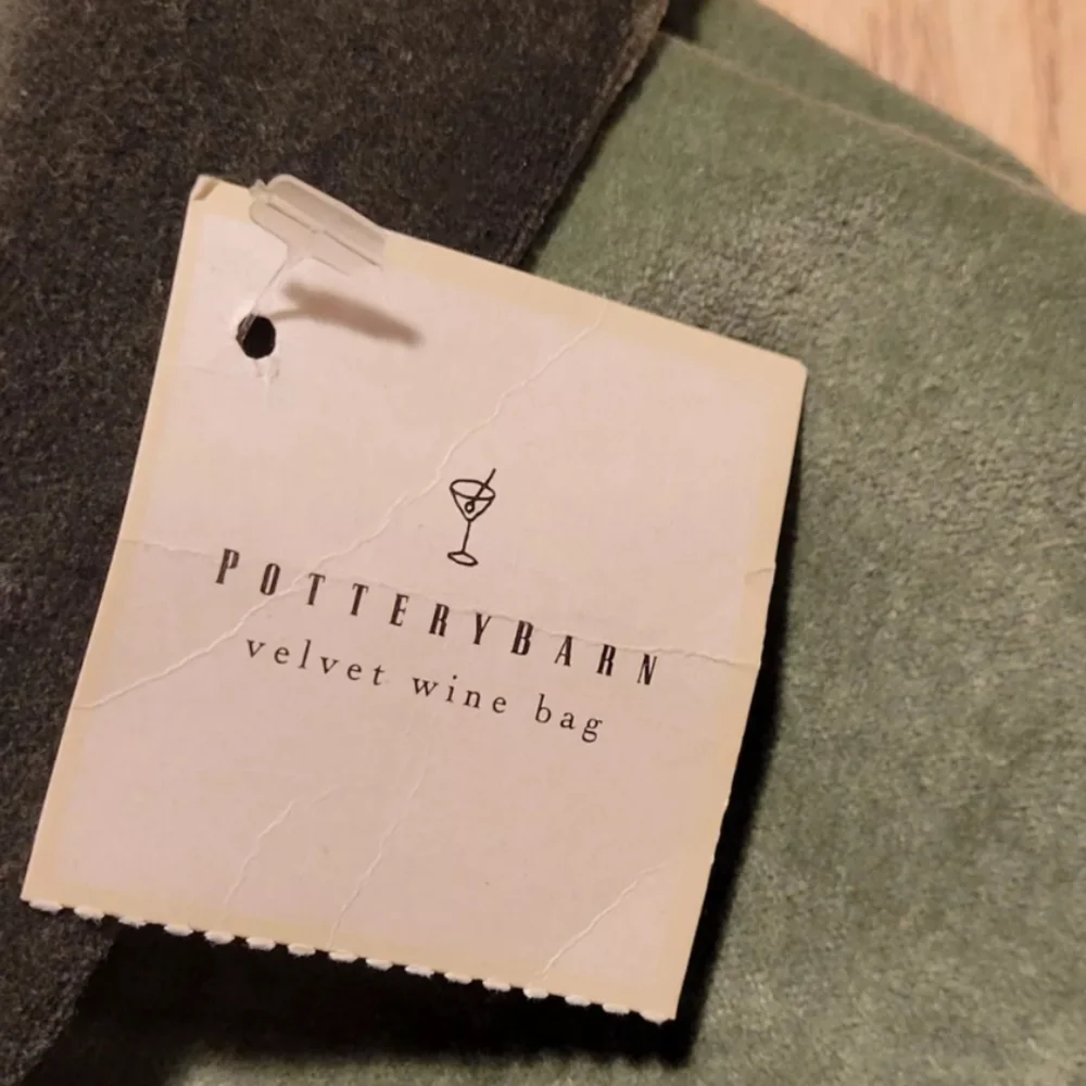 Pottery Barn Wine Bag Velvet